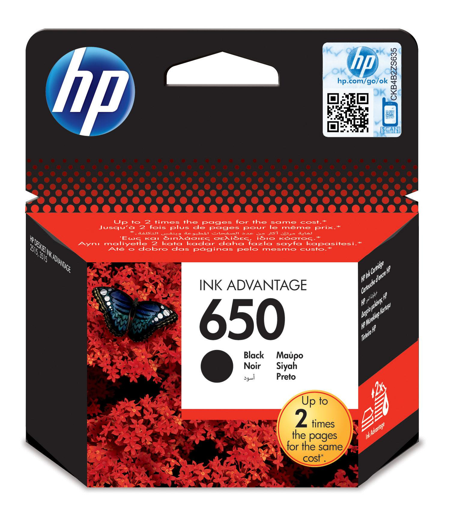 HP Tusz 650 Black CZ101AE