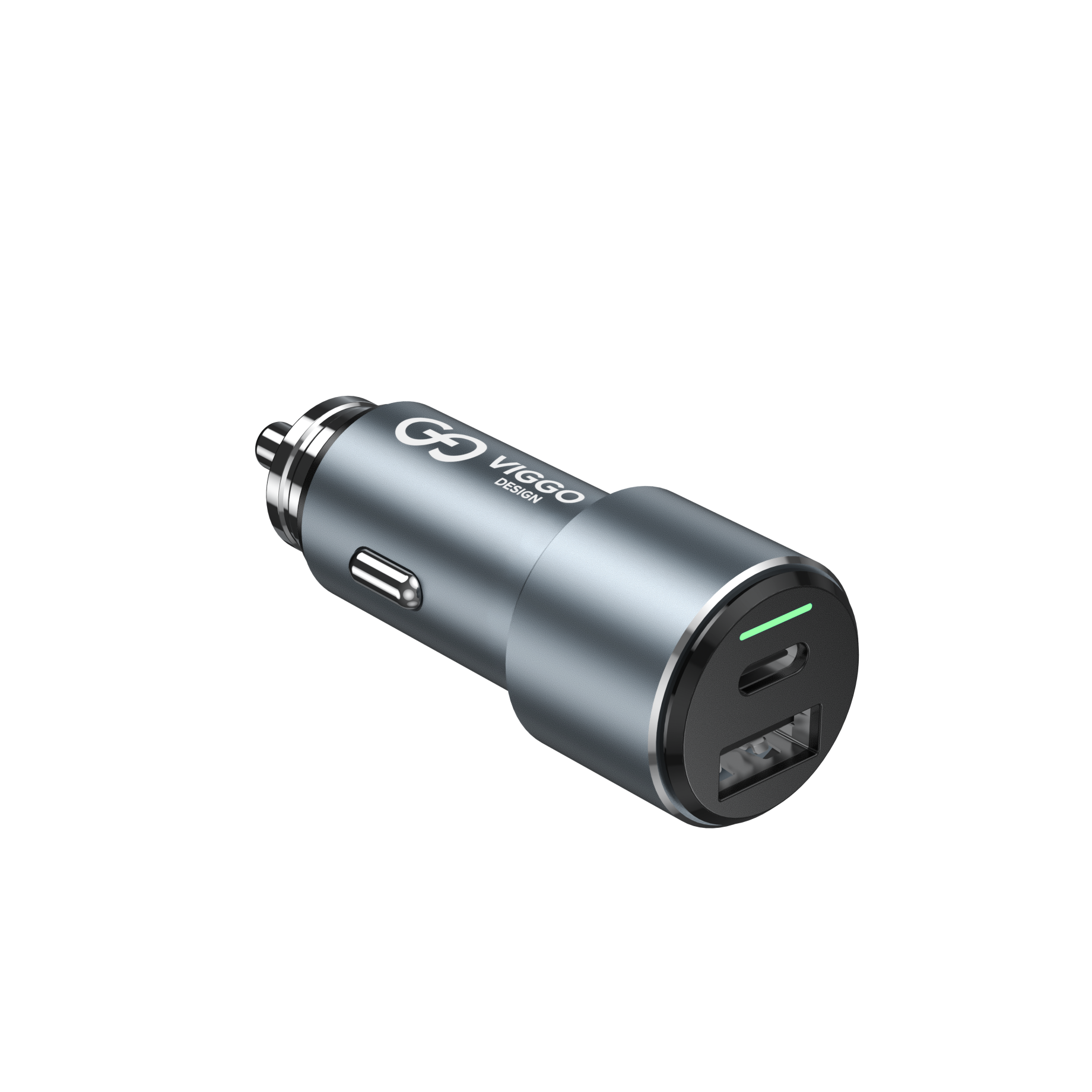 VIGGO DESIGN PREMIUM 1xUSB 1xUSB-C 18W PD Szara