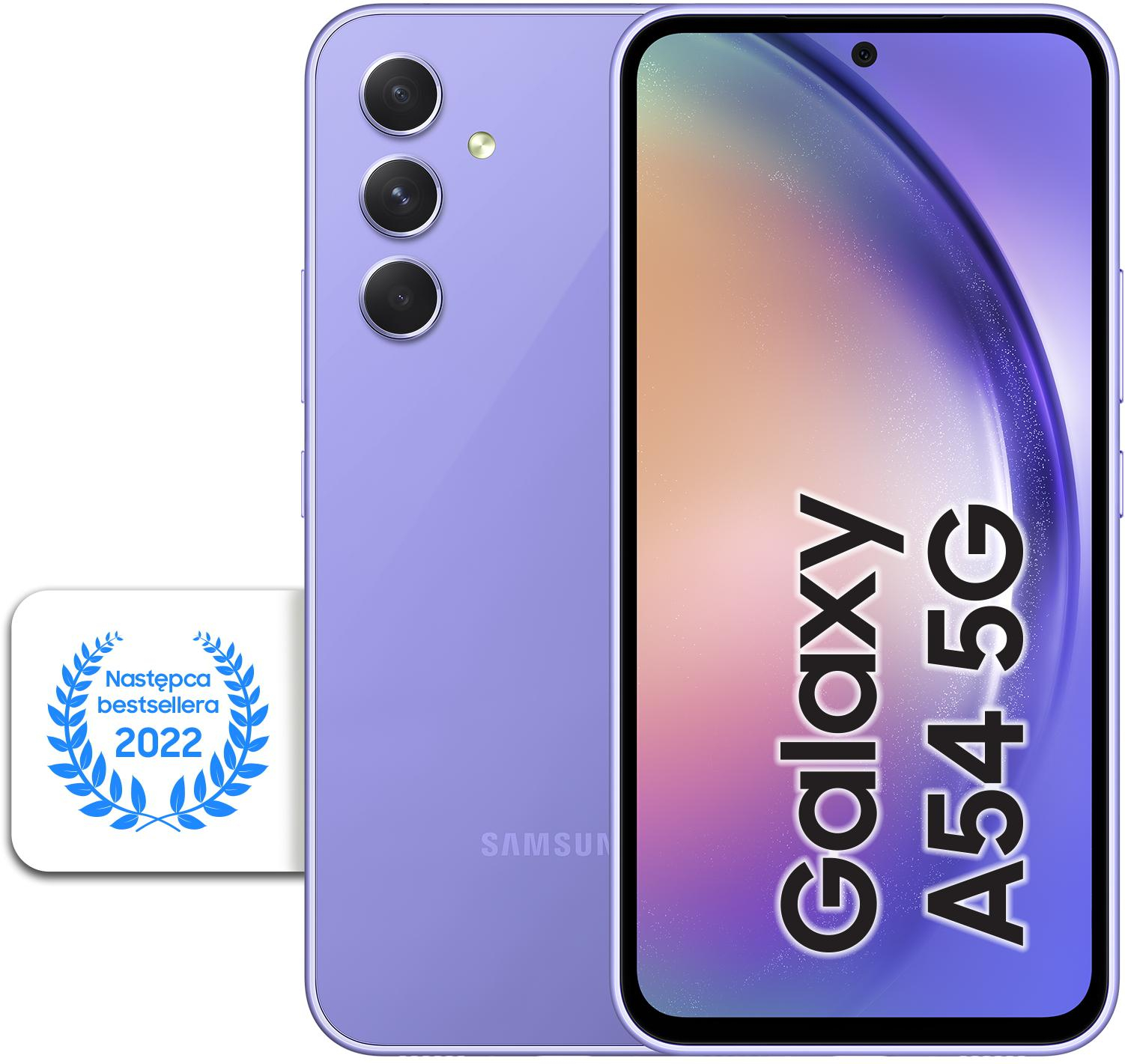 Samsung SMARTFON SAMSUNG Galaxy A54 5G 8/128GB Fioletowy (A546B)