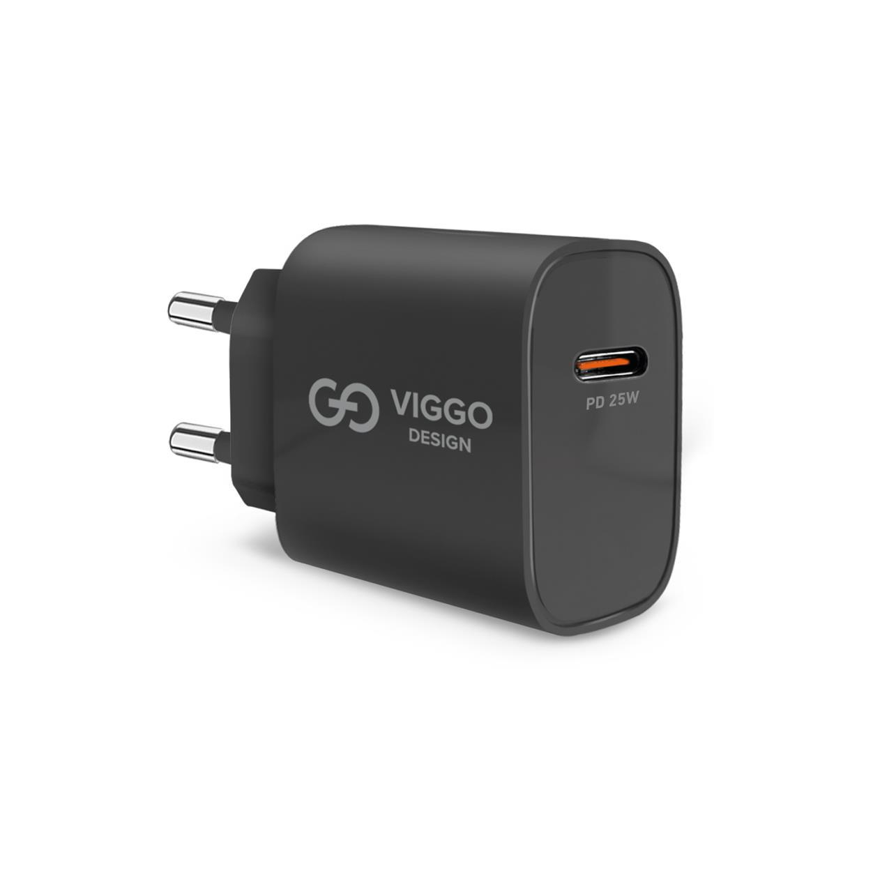 VIGGO DESIGN Ładowarka Sieciowa VIGGO PREMIUM 25W czarna