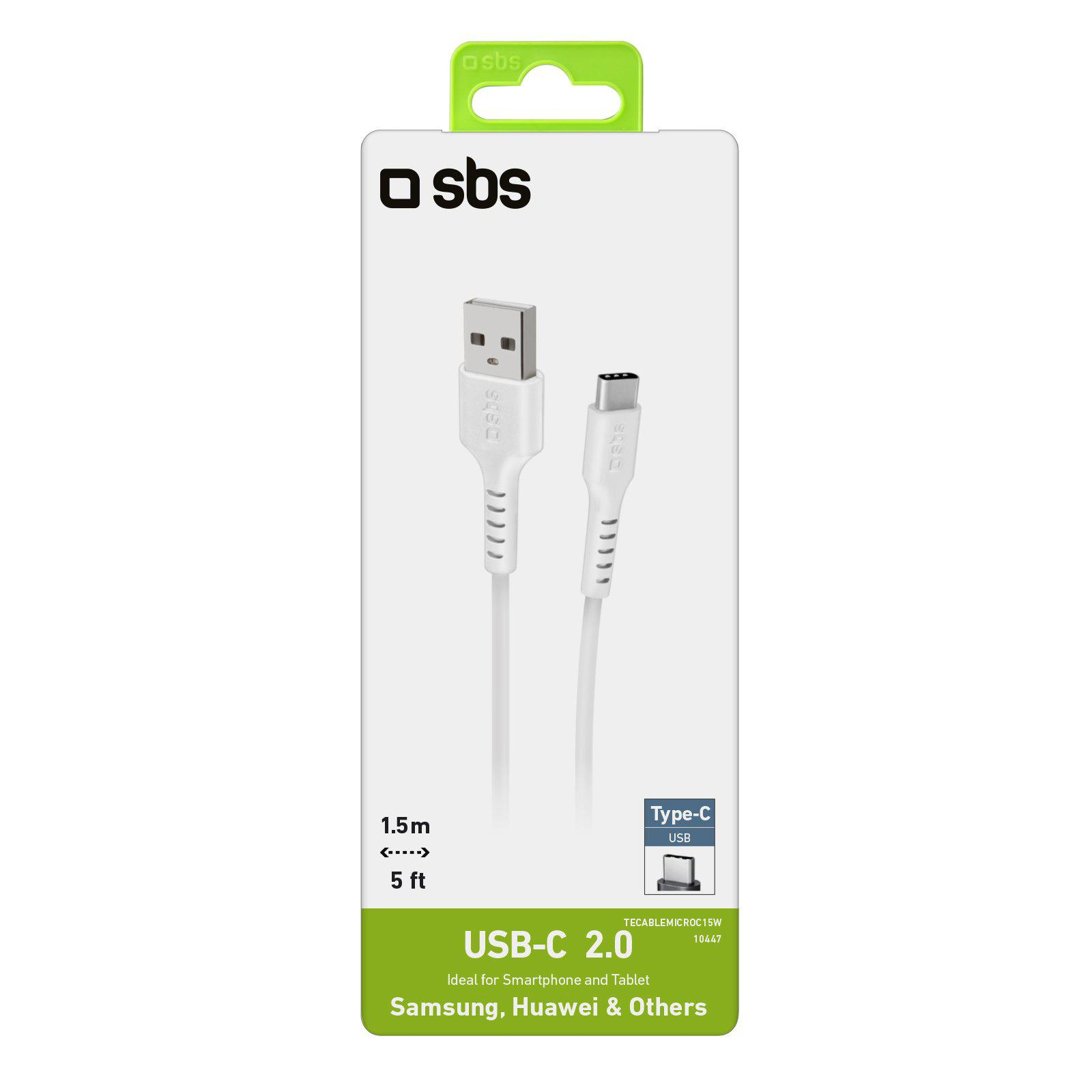 SBS KABEL USB - USB-C SBS 1.5M BIAŁY (USB 2.0)