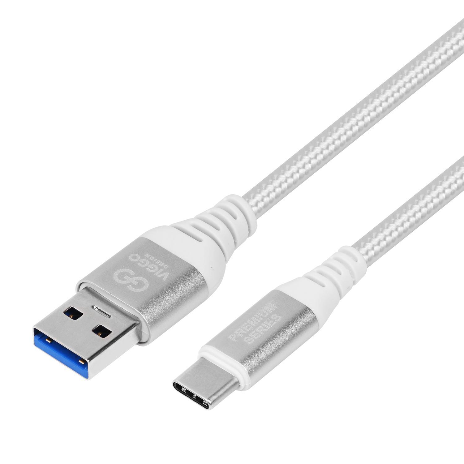 VIGGO DESIGN USB - USB-C VIGGO PREMIUM 3A 1m Biały