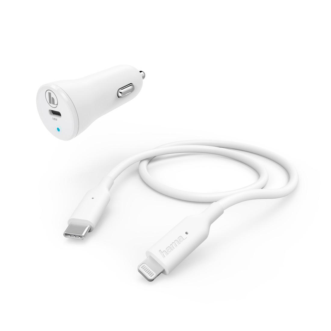 Hama Ładowarka Samochodoowa HAMA 1xUSB-C PD 18W + kabel Lightning