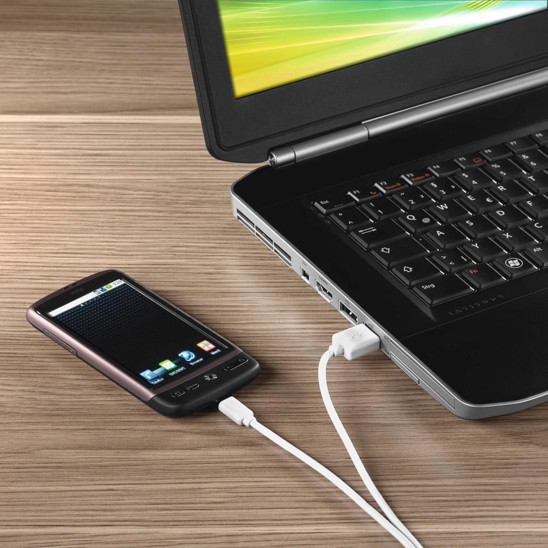 Hama USB - microUSB 1.4m biały