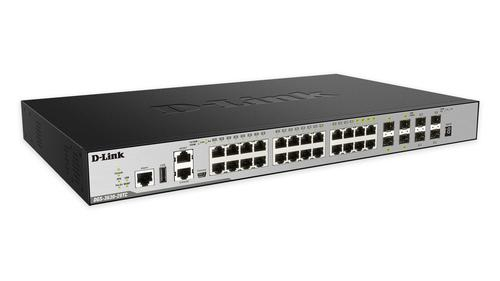 D-Link Przelacznik zarzadzalny DGS-3630-28TC/SI  24xGE 4xSFP 4xSFP+
