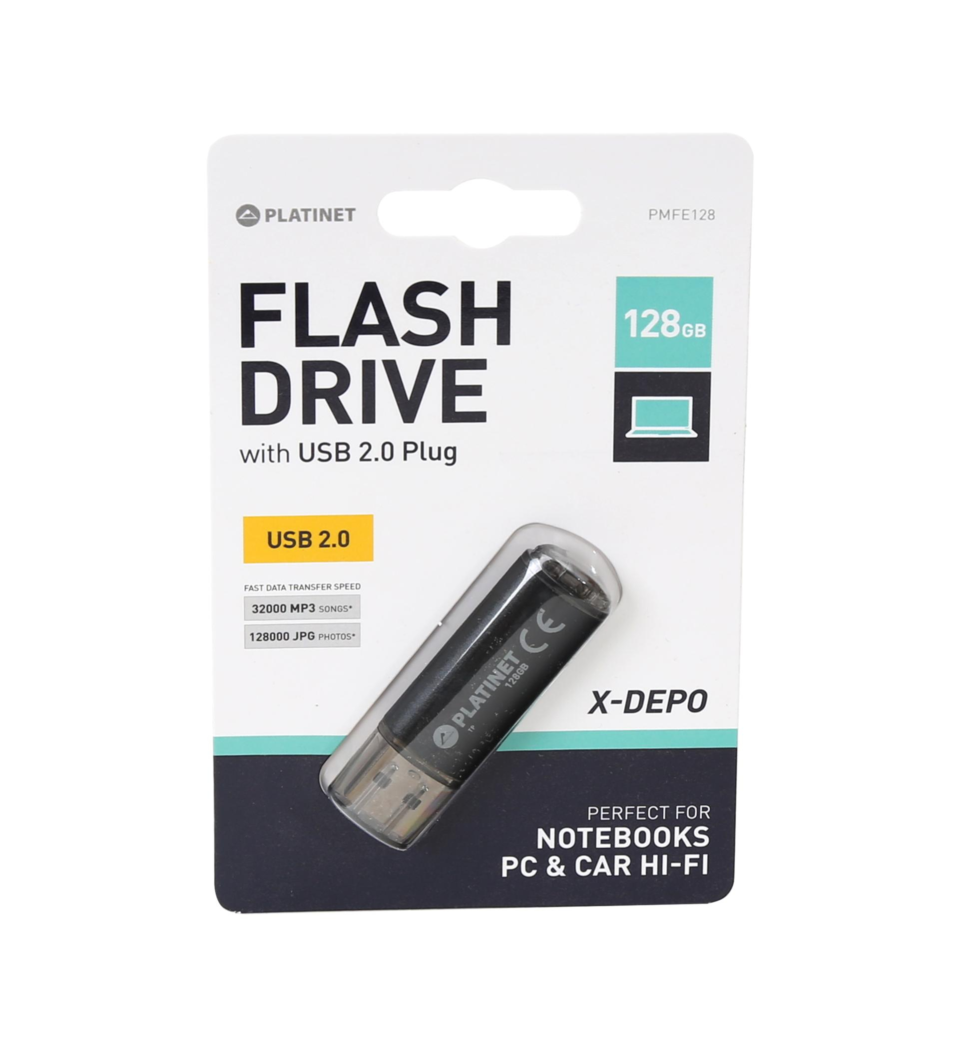 PLATINET USB 2.0 X-Depo 128GB aluminiowa obudowa