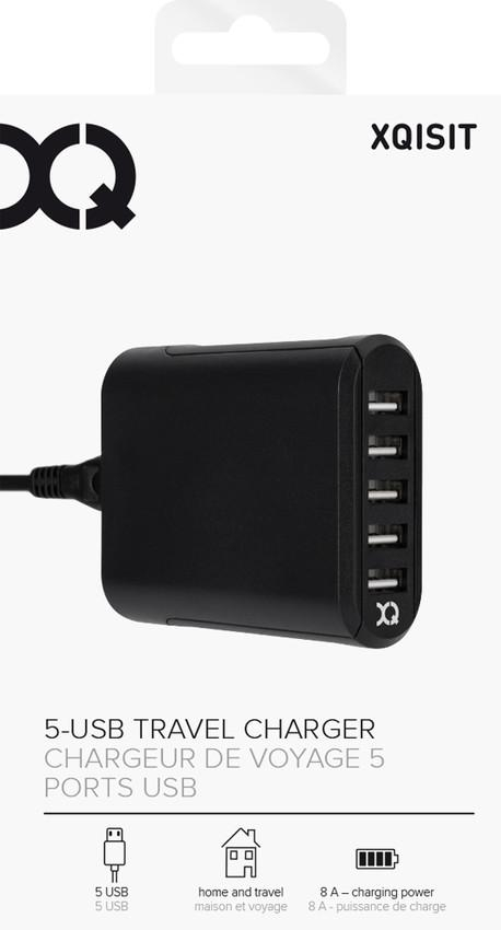 Xqisit Ładowarka Sieciowa 5XUSB 8A
