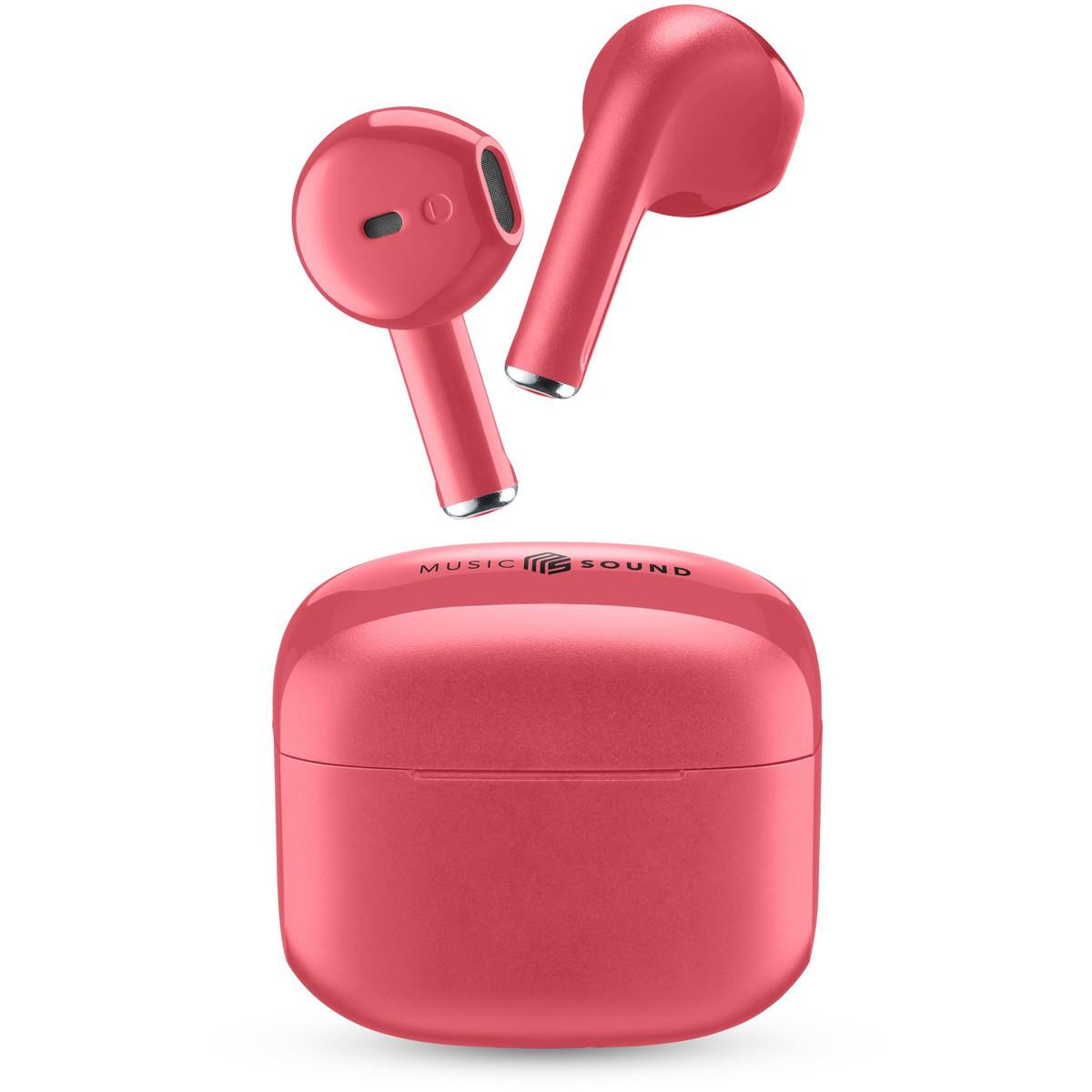 MUSIC SOUND SŁUCHAWKI DOUSZNE TWS CELLULAR LINE SWAG MS Różowe