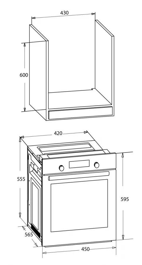MPM Product Piekarnik elektryczny do wbudowania MPM-45-BO-22
