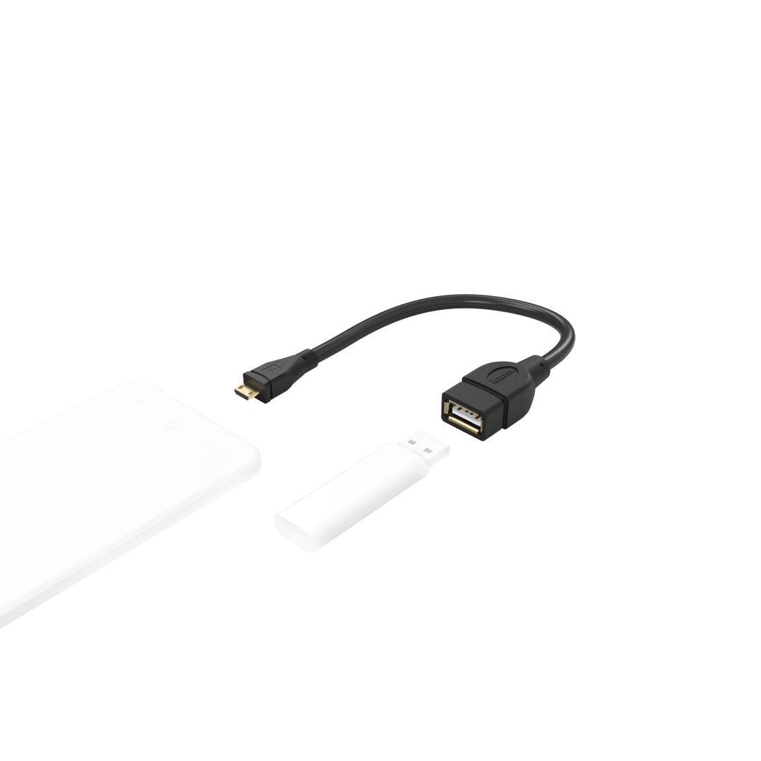 Hama KABEL OTG USB-USB 0.15M HAMA czarny