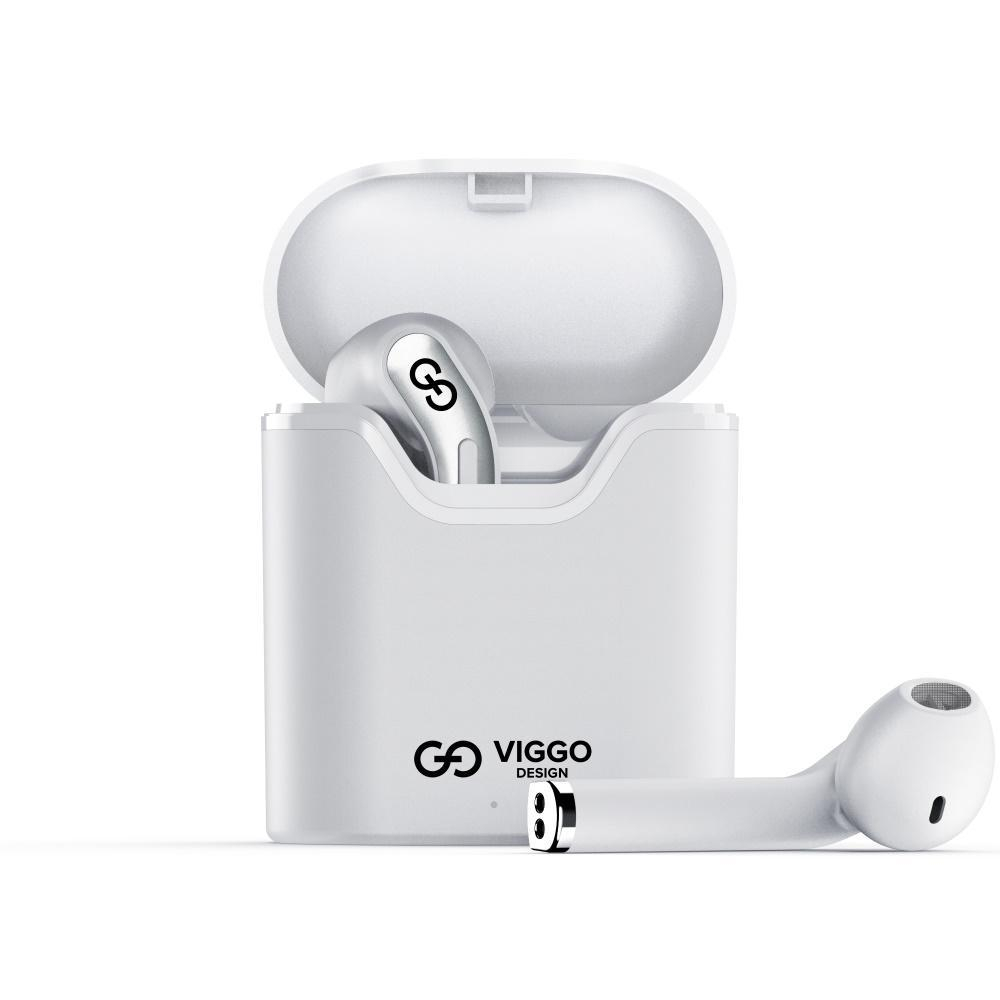 VIGGO DESIGN SŁUCHAWKI DOUSZNE TWS VIGGO Earbuds EBT01E Białe