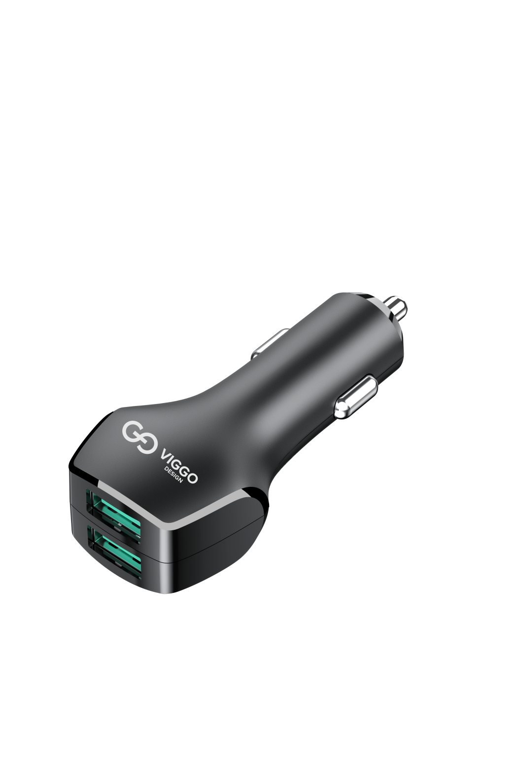 VIGGO DESIGN 2xUSB 2.4A Czarna
