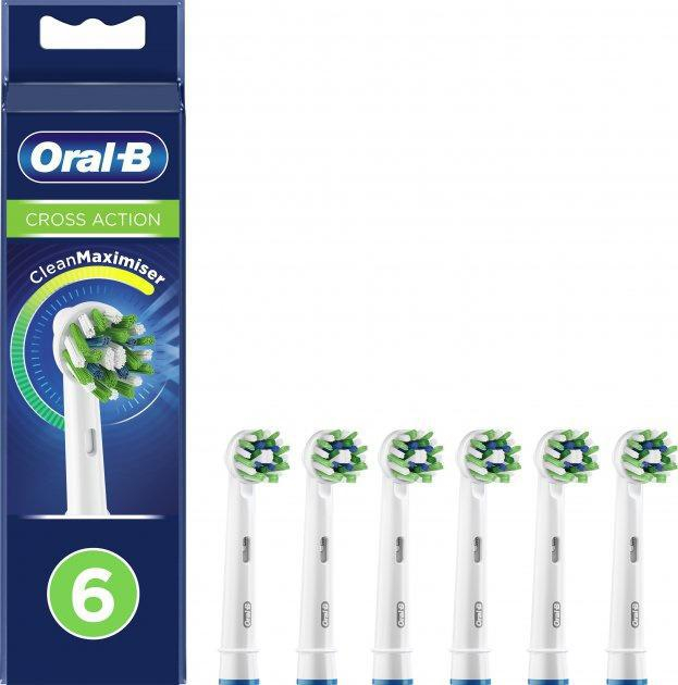 Oral-B KOŃCÓWKI DO SZCZOTECZKI ORAL-B EB50 CROSS ACTION BIAŁE 6 SZT