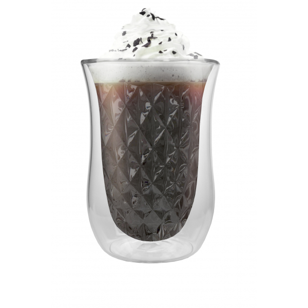 EZYSTYLE Szklanki termiczne Ezy Style Diamond 250ml do kawy 2 szt.