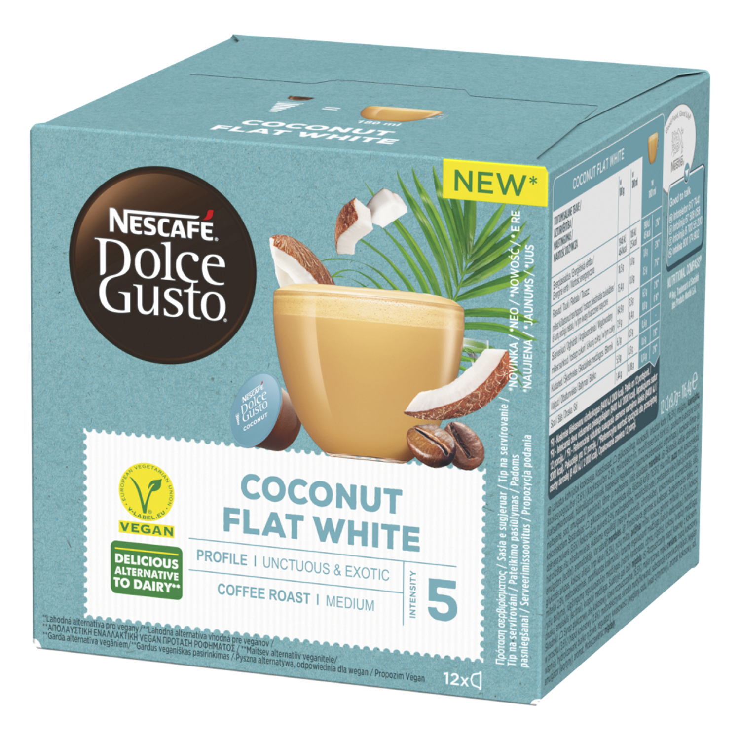 Nescafe Kawa kapsułkowa NESCAFE COCONUT FLAT WHITE VEGAN do Dolce Gu