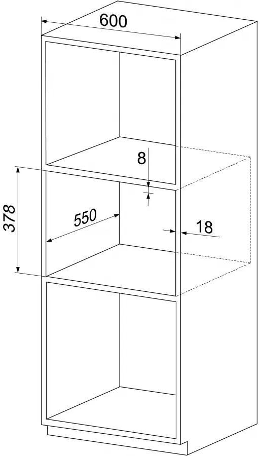 MPM Product Kuchenka mikrofalowa do zabudowy z grillem MPM-25-KMI-01