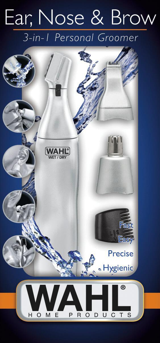 Wahl Trymer 3 w 1 do uszu, nosa i brwi – na baterie
