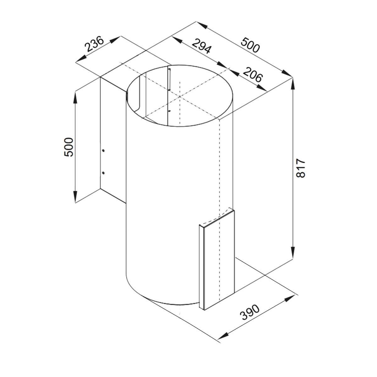 VDB TUBE P Black Glass