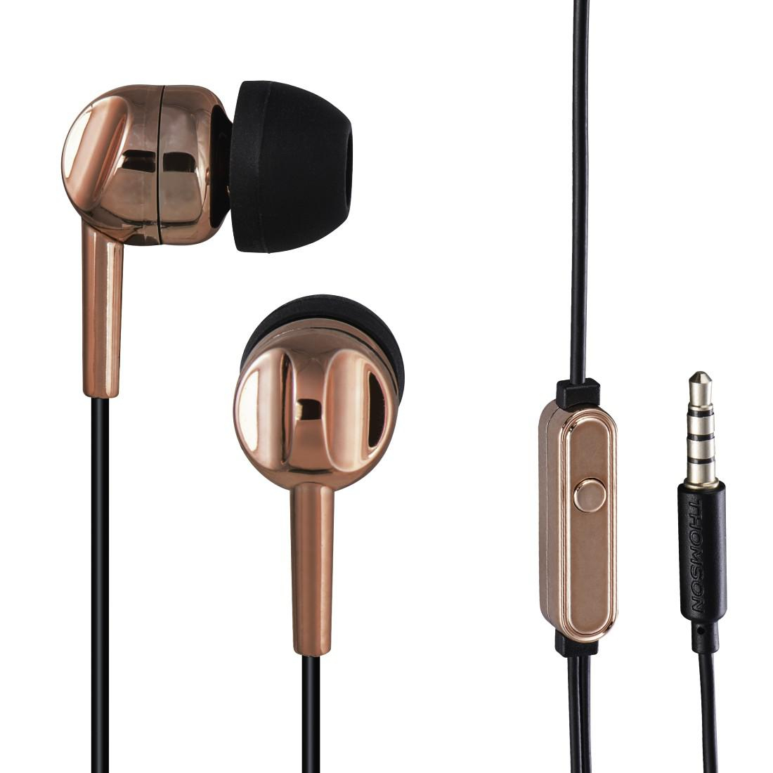 Thomson SŁUCHAWKI DOUSZNE THOMSON EAR3005BO Z MIK. Miedziane