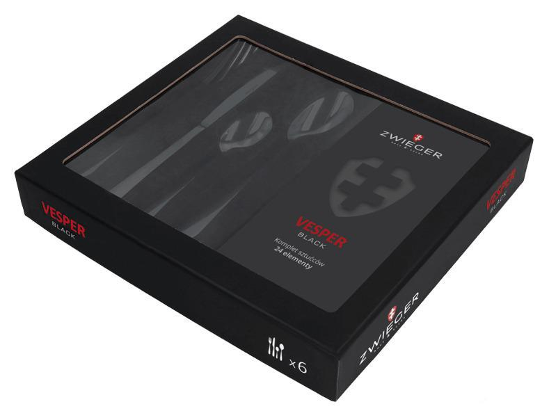 Zwieger VESPER Black Komplet sztućców 24 szt.