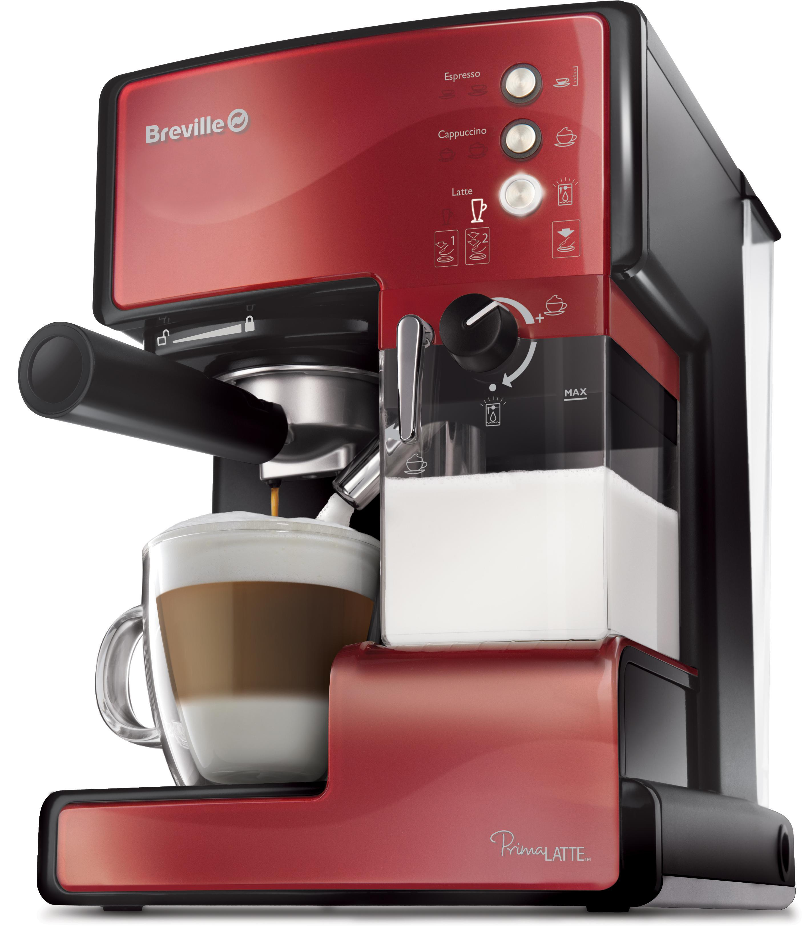 BREVILLE PRIMA LATTE CZERWONY VCF046X