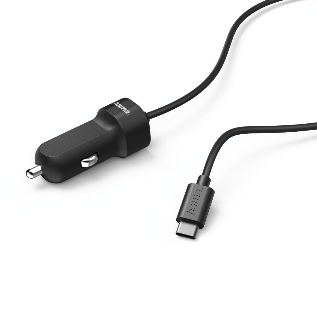 Hama ŁADOWARKA SAMOCHODOWA USB TYP-C, 2.4A czarna