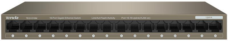 Tenda TEG1016M 16 portów Gigabit Ethernet stalowa obudowa