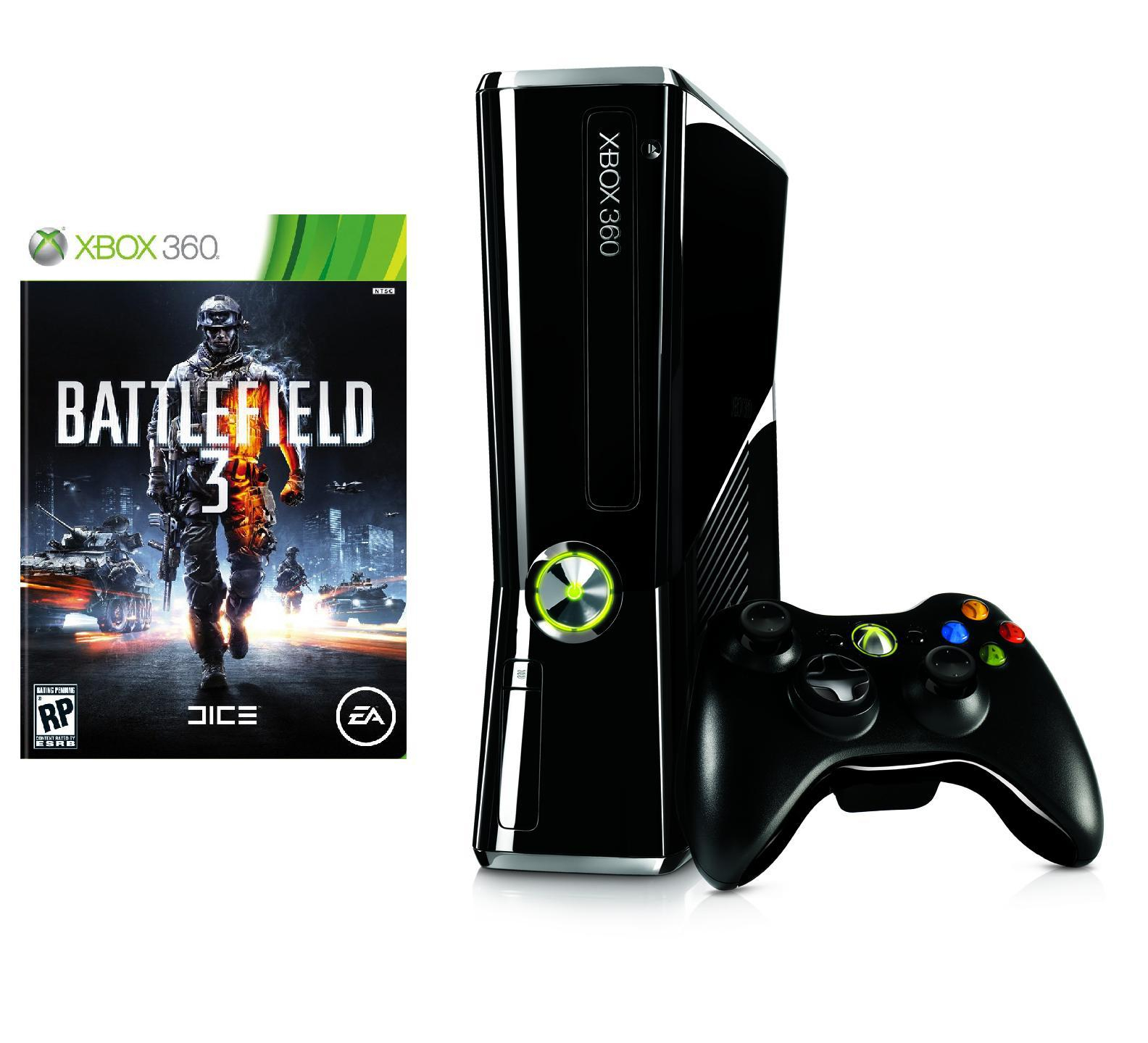 Microsoft XBOX 360 Slim + Pad + Battlefield3
