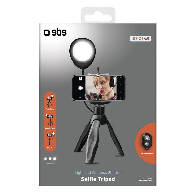 SBS Tripod bezprzewodowy SBS ze światłem LED
