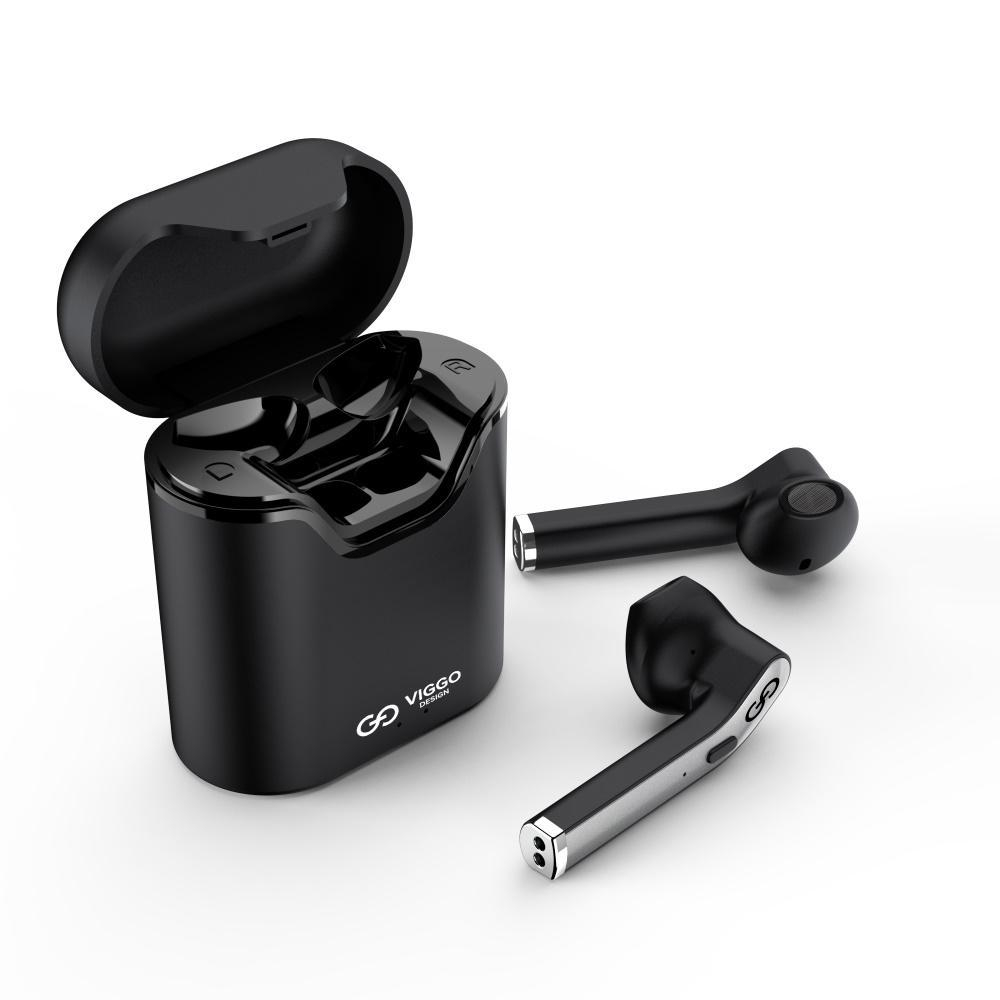 VIGGO DESIGN SŁUCHAWKI DOUSZNE TWS VIGGO Earbuds EBT01B Czarne