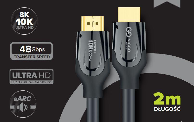 VIGGO DESIGN KABEL HDMI 2.1 VIGGO PREMIUM CINEMA 2m