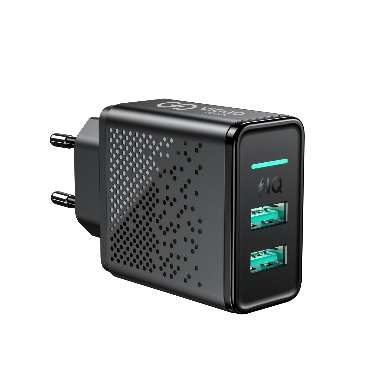 VIGGO DESIGN 2xUSB 3.4A Czarna