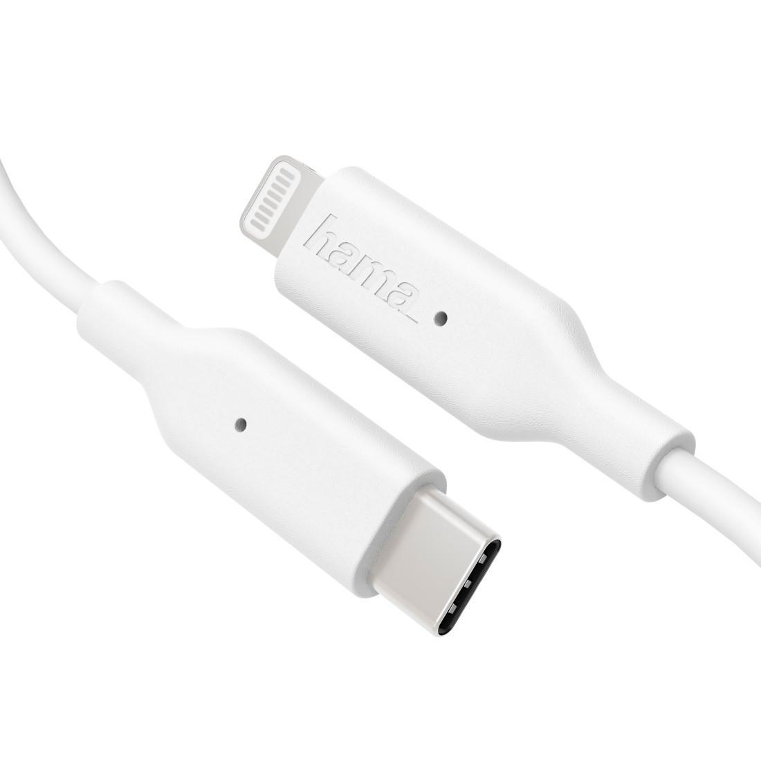 Hama Kabel USB-C - Lightning MFI 1m biały