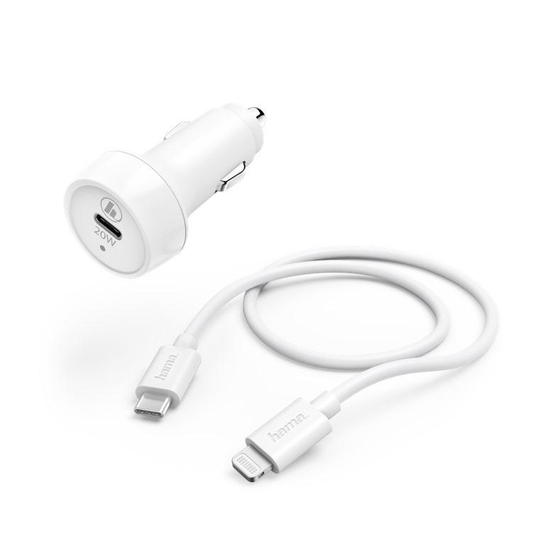 Hama Ładowarka samochodowa HAMA 1xUSB-C PD 20W QC 3.0 + kabel USB