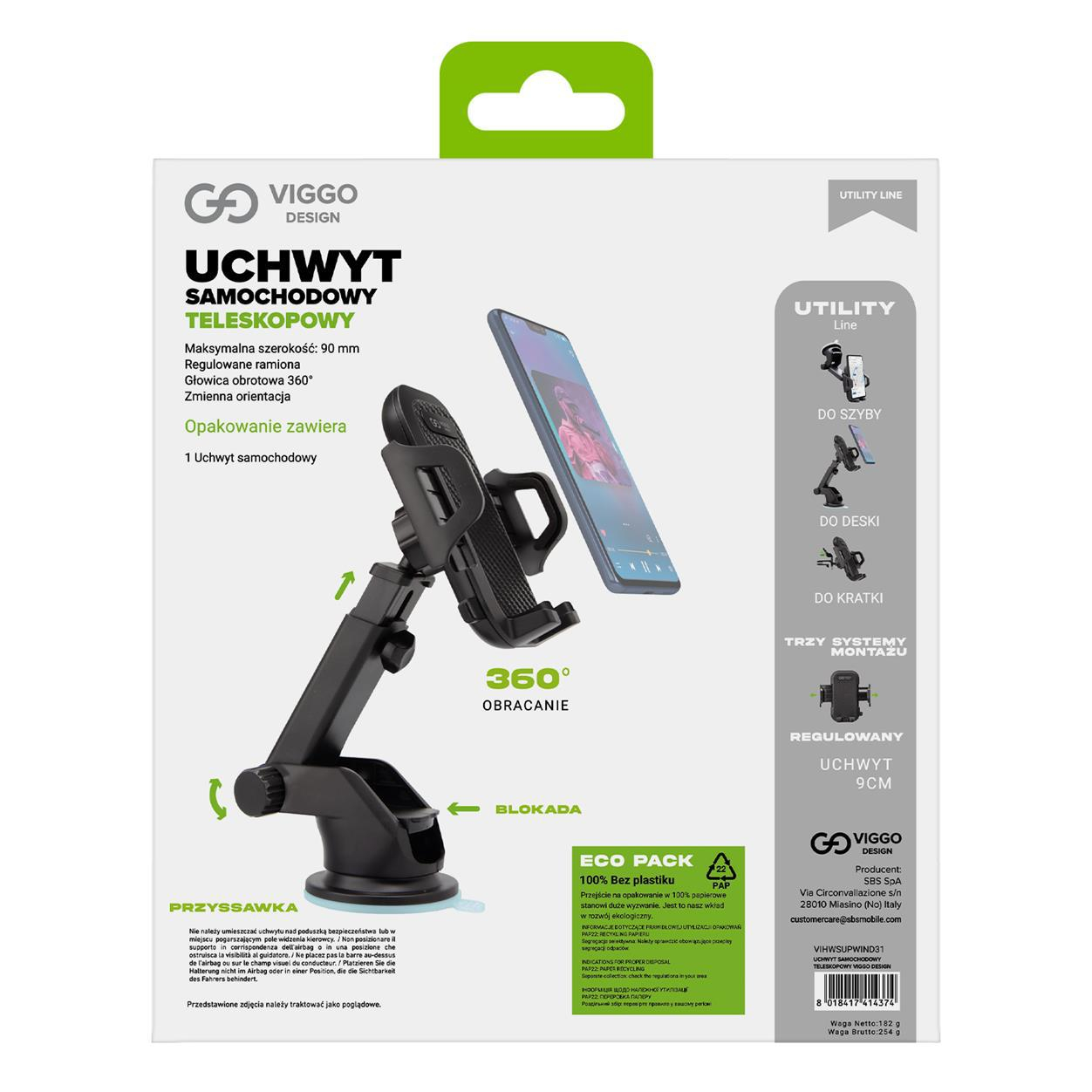 VIGGO DESIGN Uchwyt samochodowy VIGGO 3w1