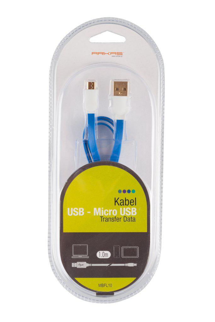 Arkas KABEL USB-MICRO USB 1M Niebieski ARKAS