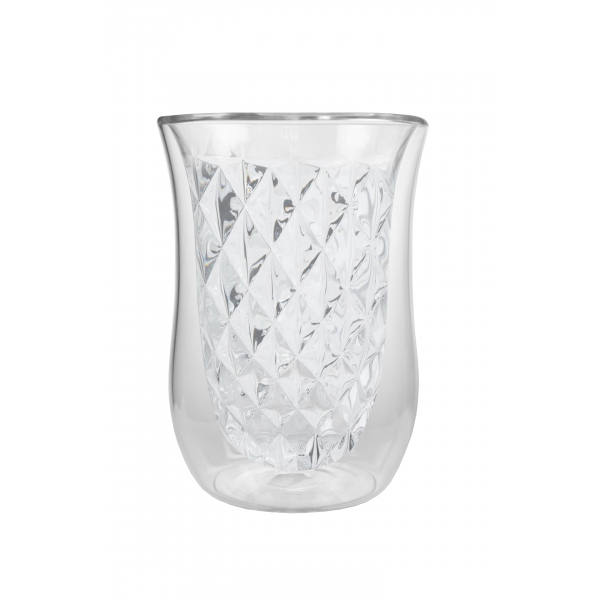 EZYSTYLE Szklanki termiczne Ezy Style Diamond 250ml do kawy 2 szt.