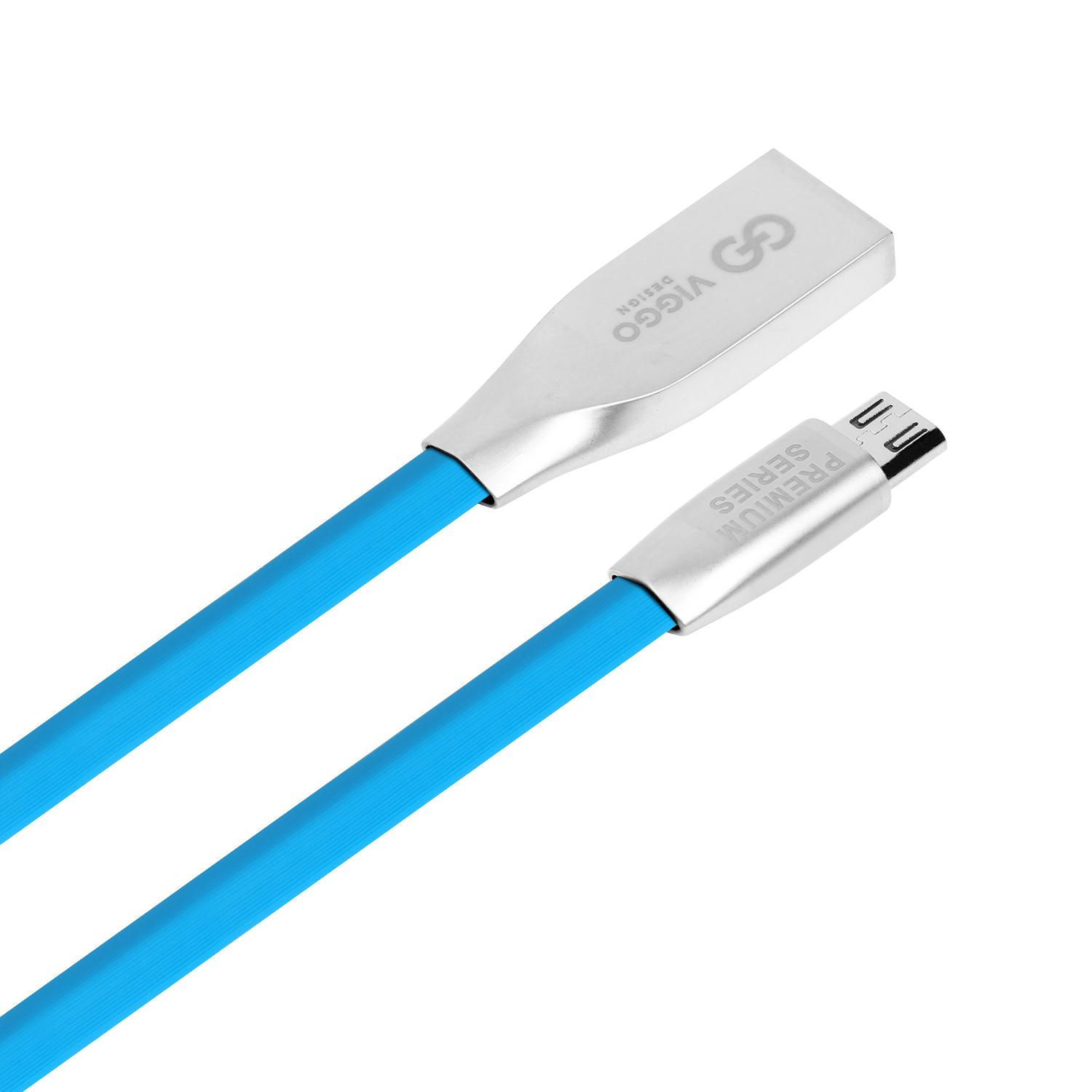 VIGGO DESIGN USB-microUSB 1m Niebieski