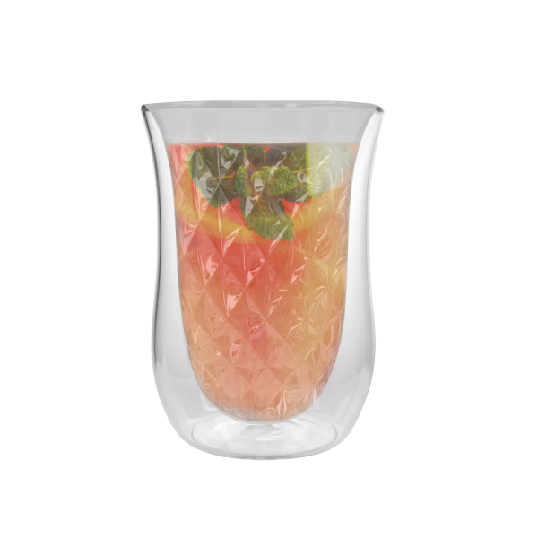 EZYSTYLE Szklanki termiczne Ezy Style Diamond 250ml do kawy 2 szt.