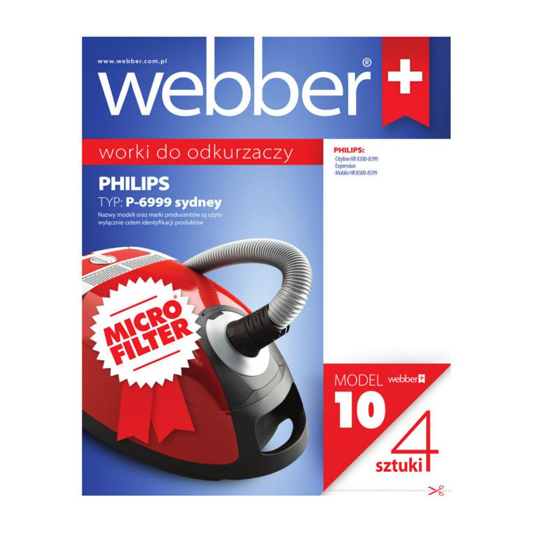 Webber Worki do odkurzaczy micro PHILIPS SYDNEY P6999 (10) 4 szt.