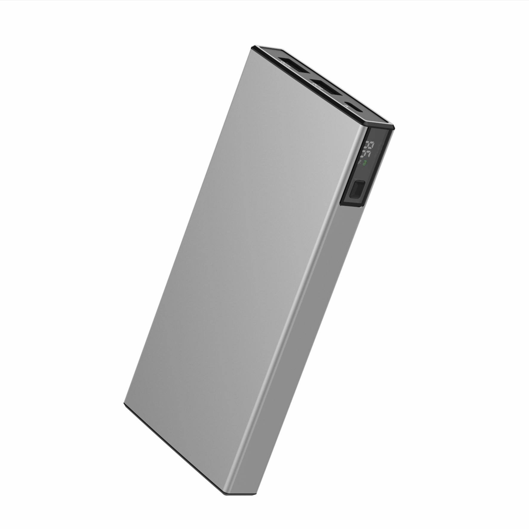 VIGGO DESIGN POWERBANK VIGGO PREMIUM 10.000 mAh PD 18W aluminium Srebrny