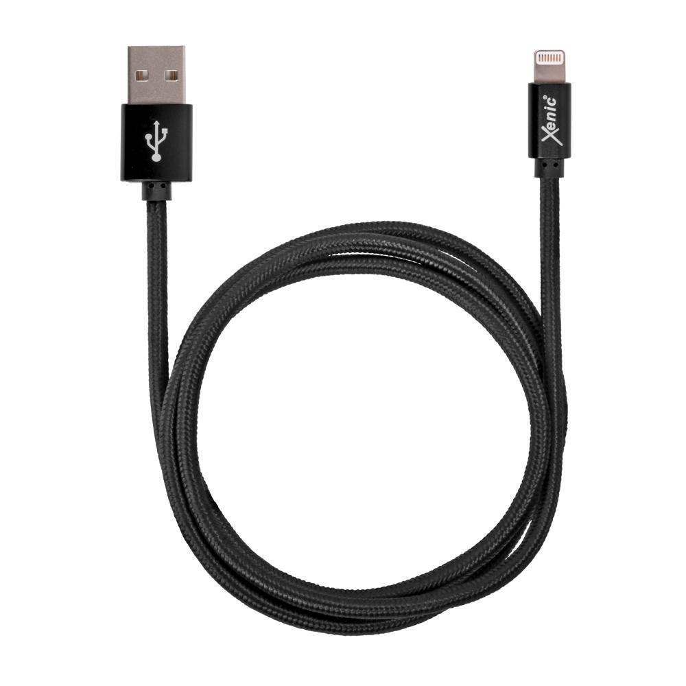 XENIC Kabel USB-Lightning Xenic PREMIUM 1m w oplocie czarny