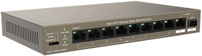 Tenda TEG1110PF-8-102W PoE 8-portów 102W Gigabit Ethernet