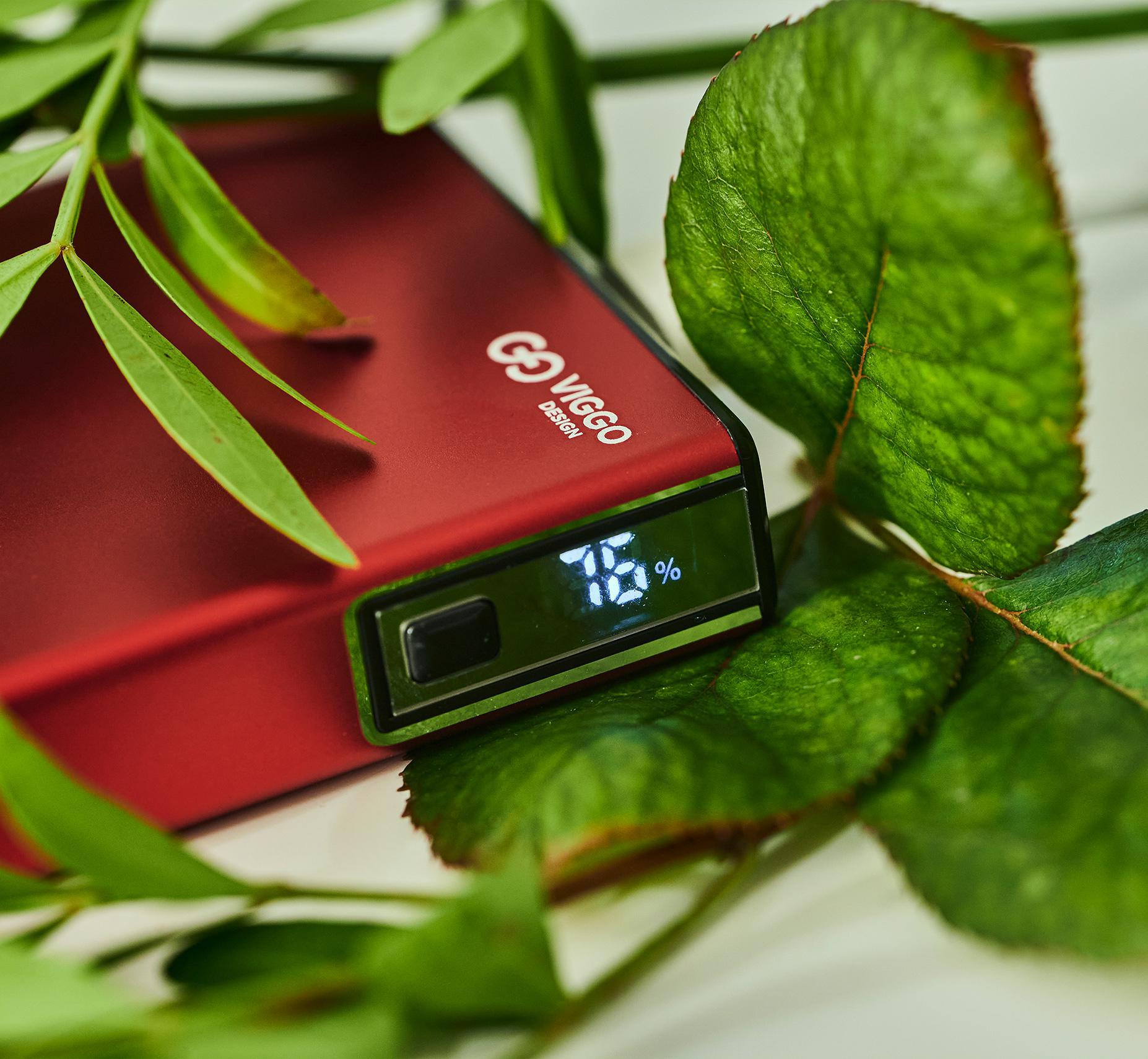 VIGGO DESIGN POWERBANK VIGGO PREMIUM 10.000 mAh PD 18W aluminium Czerwony