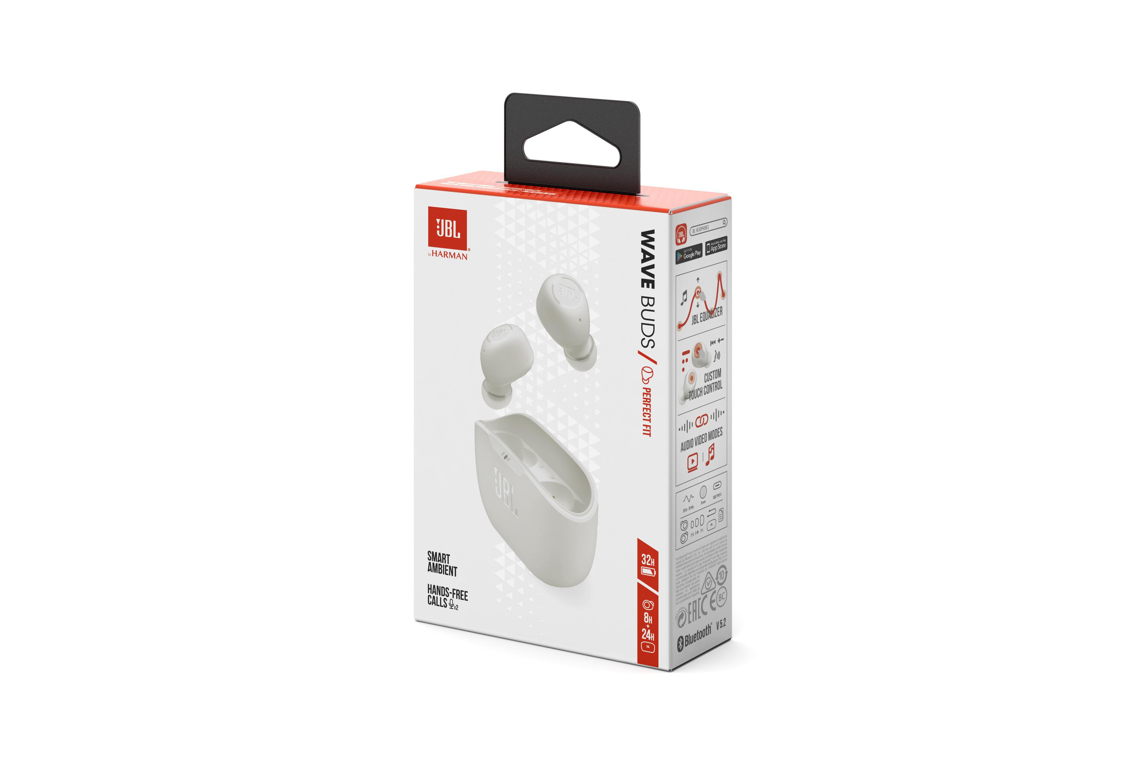 JBL Słuchawki Dou. BT TWS JBL WAVE BUDS Białe