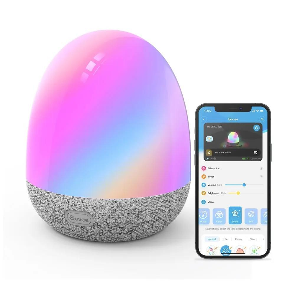 Govee Lampa LED H6057 Night Light RGBICW 100lm 3000mAh WiFi Bluetooth