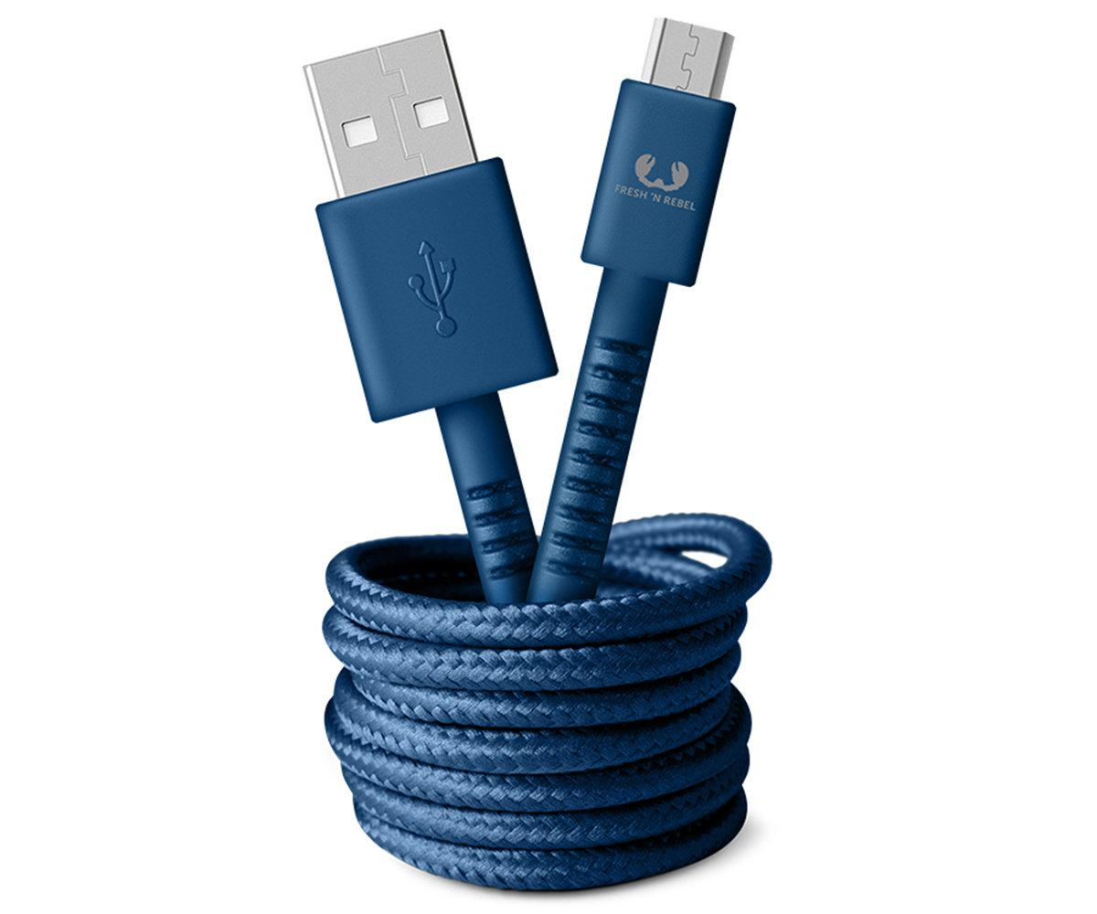 Fresh N Rebel Kabel USB-microUSB Fresh'N'Rebel 1,5m Petrol Blue
