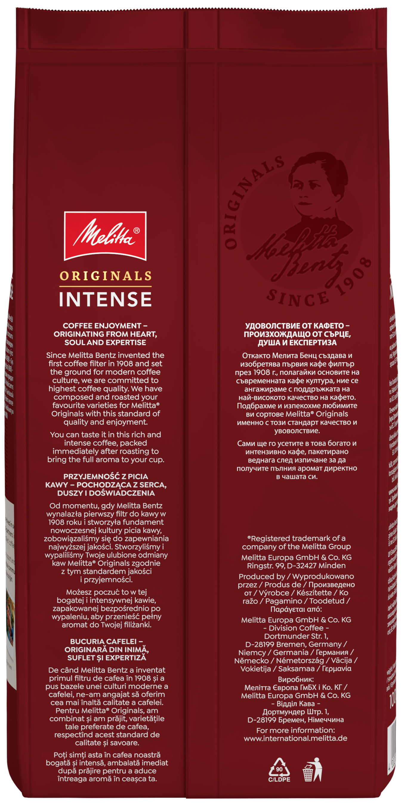 Melitta Kawa Melitta Originals Intense 1000g