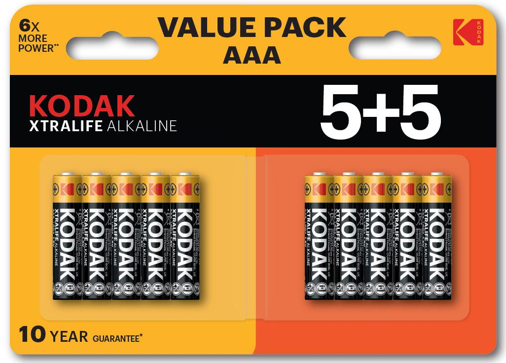 Kodak Bateria Alkaliczna Xtralife LR06x5+5 AAA