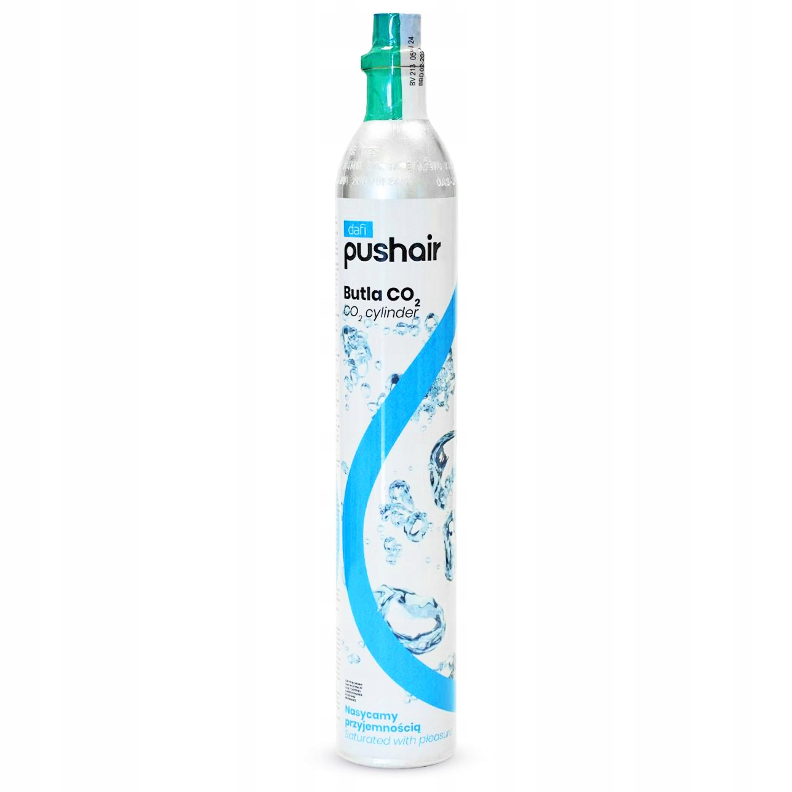Dafi PUSHAIR SATURATOR Z NABOJEM CO2 + 2 BUTELKI 0,7 - CZARNY